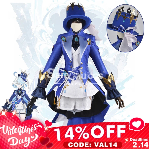 【Valentine's Day  14% OFF CODE: VAL14】【In Stock】Game Genshin Impact Cosplay Furina Cosplay Costume Plus Size