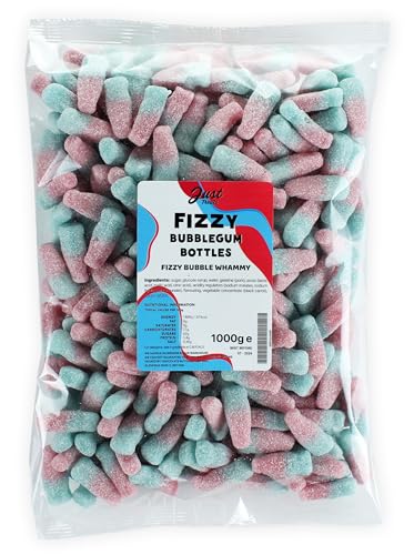 Just Treats Fizzy Bubblegum Bottles (1 Kilo Party Bag)… - 1 kg (Pack of 1)