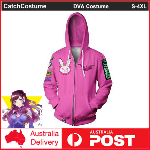 Overwatch Ultimate D.Va Hoodie Pullover Sweater Jacket Coat Cosplay Costume  | eBay