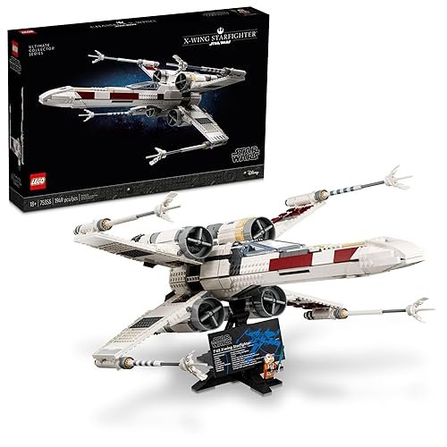 LEGO Star Wars Ultimate Collector Series X-Wing Starfighter Building Set for Adults, May The 4th Collectible for Build and Display, Luke Skywalker Minifigure Included, Gift for Star Wars Fans, 75355