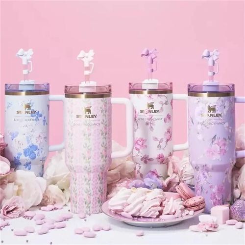 Love Shack Fancy Quencher Tumbler H2.0 40OZ Stainless Steel Cup Best Gift