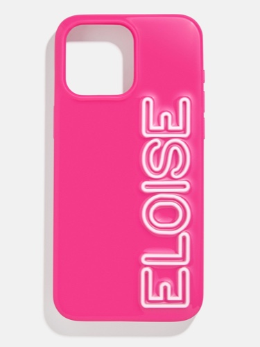 Fine Line Custom iPhone Case - Hot Pink/White | iPhone 14 / Hot Pink/White