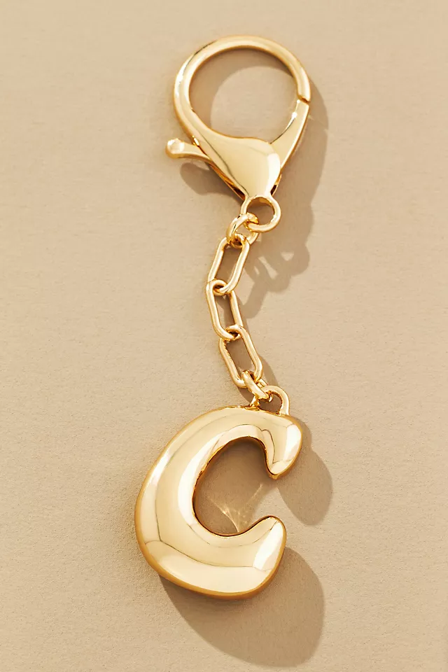 Bubble Letter Monogram Bag Charm
