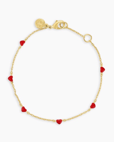 Amour Bracelet Red | Gold Plated / Red Enamel