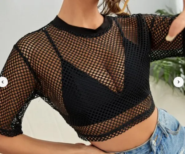 Top Crop Mesh