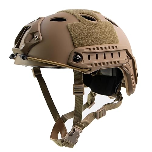 Tactical Helmet Airsoft Fast Helmet Airsoft Ballistic Helmet - Thick Version PJ Helmet Black Green Tan M Size - TAN