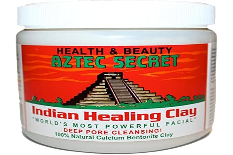 Aztec Secret - Deep Pore Cleansing Facial & Body Mask – The Original 100% Natural Calcium Bentonite Clay Version-1, 1 LB - 454 g (Pack of 1) - Indian Healing Clay 1LB