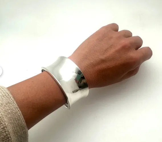 Sterling silver Concave Cuff 7"-8" 