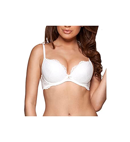 Gossard Superboost Plunge Lace Bra - 32E - White