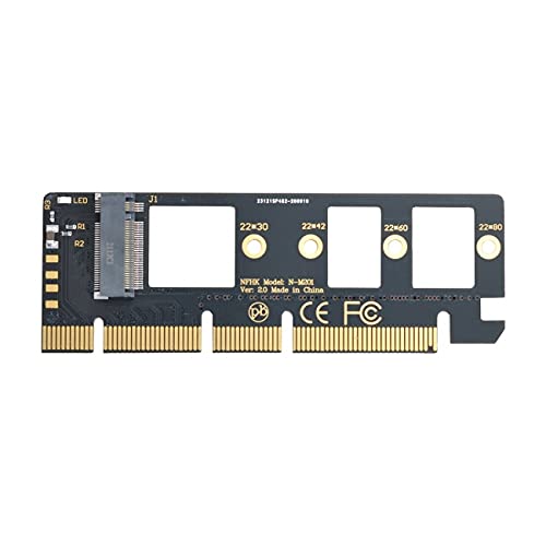 NFHK NGFF M-key NVME M.2 SSD to PCI-E Express 3.0 16x X4 Adapter without Bracket