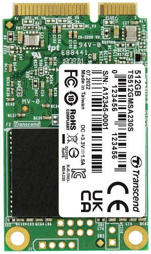 TRANSCEND 512Go mSATA SSD SATA3 3D TLC