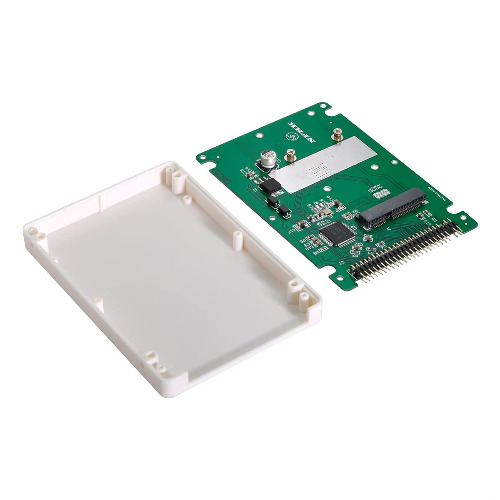 NFHK mSATA mini PCI-E SATA SSD to 2.5 inch IDE 44pin Notebook Laptop hard disk case Enclosure White - mSATA mini PCI-E SATA SSD