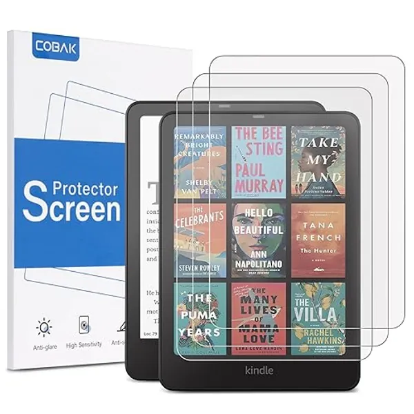 CoBak 3 Pack Anti-Glare Matte Screen Protector for 7" Kindle Paperwhite 12th Gen 2024 & Kindle Colorsoft Signature Edition,Boox Go 7,Kobo Aura 2 - High Clarity, Fingerprint Resistant - Fine-Grit Texture PET Film