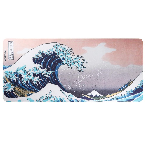 HoYiXi Gaming Mouse Pad Extra Large Computer Keyboard Mouse Mat Desk Pad Soft Smooth Surface and Anti-Slip Rubber Base Soft Cloth XXL Mouse Pad 90 x 40 x 0.3 CM (wave)