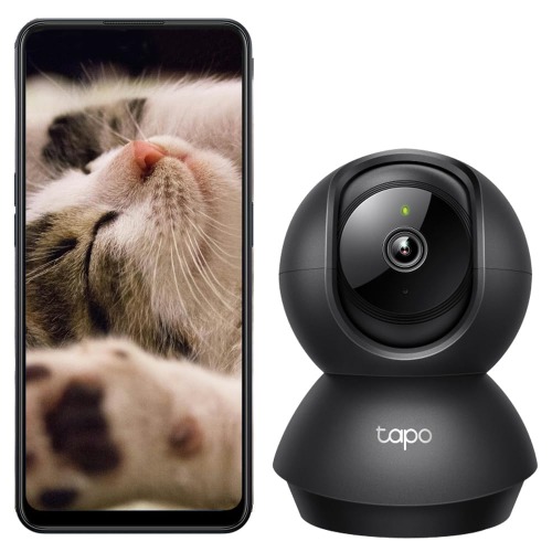 TP-Link Tapo Pan/Tilt AI Smart Home Security Wi-Fi Camera, Baby Monitor, 2K 3MP, Motion & Person Detection, Notification, Night Vision, SD Card Slot, Voice Control, No hub required (Tapo C211) - Wi-Fi - Black - 2K