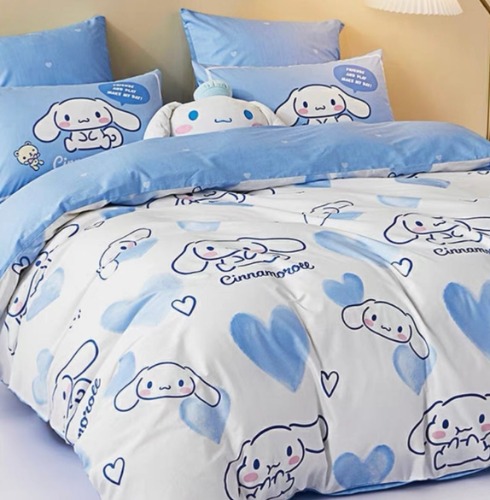 Kawaii Cinnamoroll Bedding Set | 1.2*2.0m bed / Pink