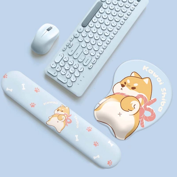 Shiba Inu Dog Mouse Pad Cute Padded Wrist Support