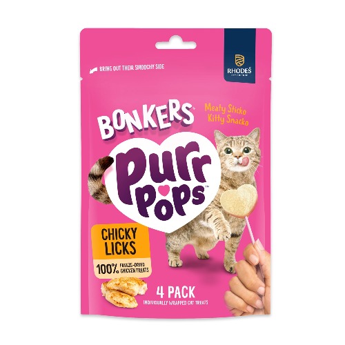 BONKERS Purrpops Chicky Licks flavor lollipop cat treats