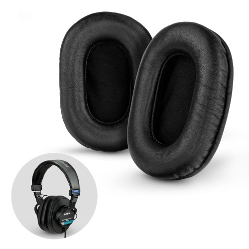 SONY MDR-7506 SHEEPSKIN Leather Replacement Premium Earpads - Also Suitable for V6, CD900ST Headphones | Black