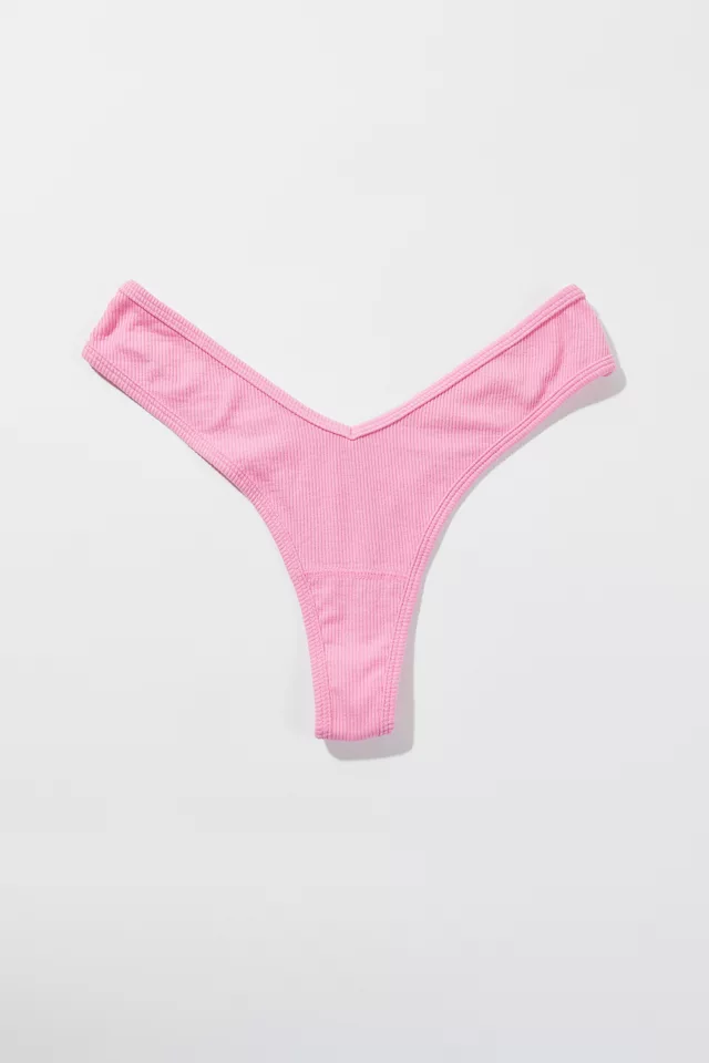 Out From Under Ribbed V Thong