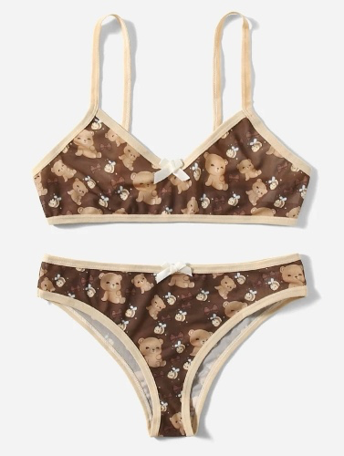 Cute bear lingerie set