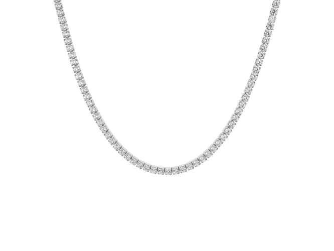 Silver tenisový choker 35+5cm  Ag 925; ≤7 g. - Šperky Olivie.cz