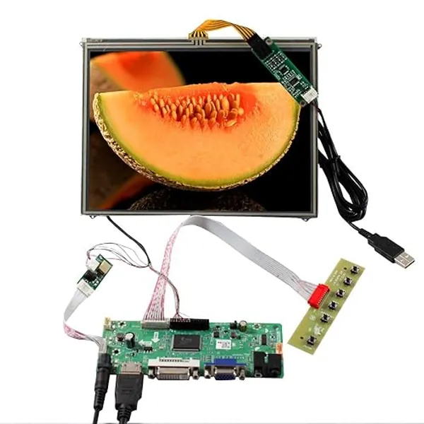 VSDISPLAY 9.7 Inch LCD Screen 1024x768 IPS Display with Resistive Touch Panel Supports HD-MI/DVI/VGA Controller Board M.NT68676