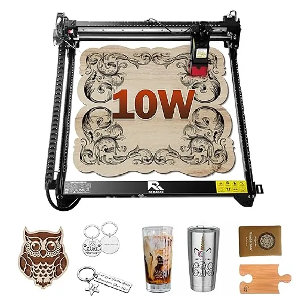 Roomark 10W Output Laser Engraver Machine, Laser Cutting Machine, Engraving Wood and Metal, 400 * 400mm Maximum Working Size, Laser Cutter and Engraver Machine