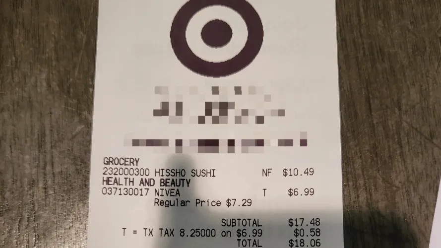 Lunch/target run reimbursement 