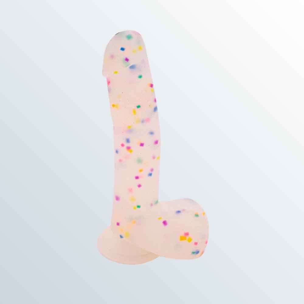 Get Lucky Confetti Cock 8.5" Silicone Dildo