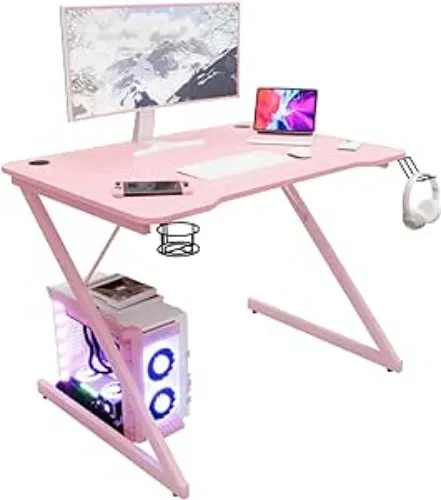 ONEHOME | Pink Ergonomic Desk 