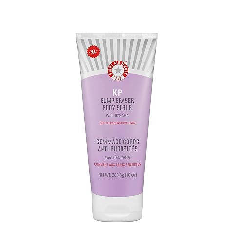 First Aid Beauty - KP Bump Eraser Body Scrub with 10% AHA, Keratosis Pilaris Skin Exfoliater with Glycolic and Lactic acids, Helps Reduce Chicken Skin Bumps, Safe for Sensitive Skin, 10 oz - 10 Ounce (Pack of 1)
