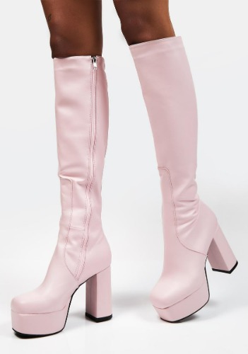 Pink Whatta Showdown Knee High Boots | US 9