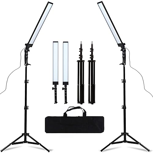GSKAIWEN 180 LED Light Photography Studio LED Lighting Kit Adjustable Light with Light Stand Tripod Photographic Video Fill Light