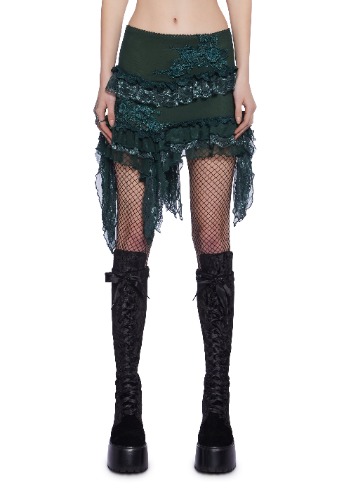Mystic Melody Mini Skirt | GREEN / Large