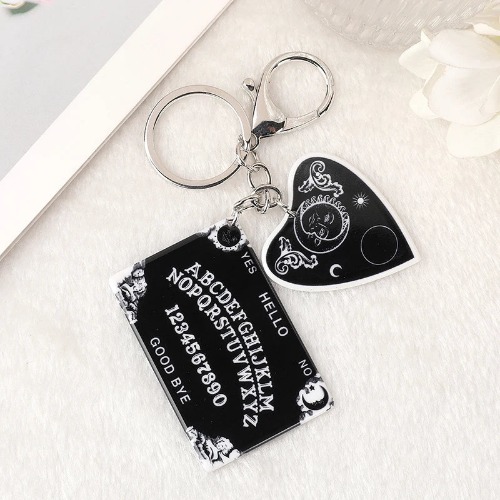 1Pc Ouija Planchette Keychain - Black