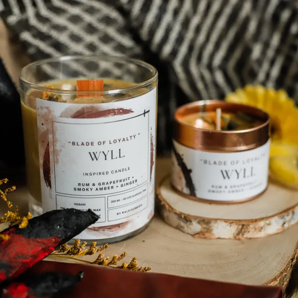 WYLL inspired scented candle - Blade of Loyalty Baldurs Gate 3 inspired soy candle