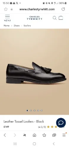 Leather Tassel Loafers - Black | Charles Tyrwhitt