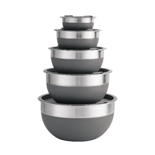 Tramontina 10 Pc Covered Stainless Steel And Silicone Mixing Bowl Set - Grey & Reviews - Wayfair Canada