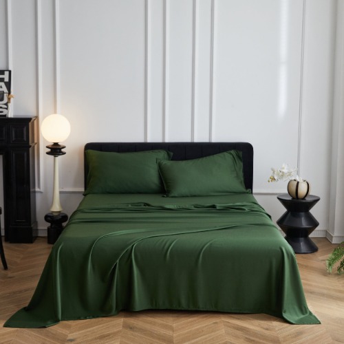Bamboo Sheet Set | Dark green / Queen