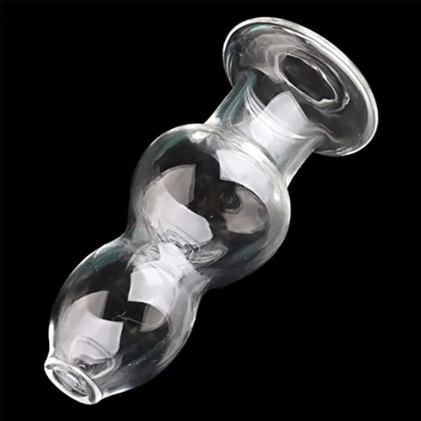 Crystal Calabash Shape Transparent Anal Plug Peephole Clear Hollow Glass Butt Plug Sex Toy(S)