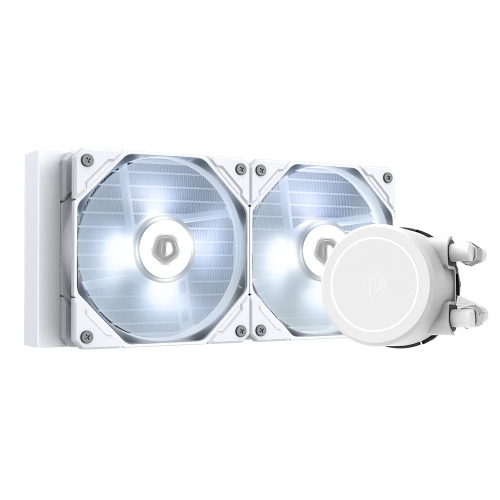 ID-COOLING FROSTFLOW X 240 Snow CPU Water Cooler LGA1700 Compatible AIO Cooler 240mm CPU Liquid Cooler White LED 2x120mm PWM Fans, Intel 1700/1200/115X, AMD AM4/AM5 - 240mm Radiator white