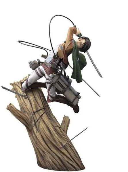 YQYW Levi Attack On Titan Levi · Ackerman Figura in PVC Modello Statua Figura da 11 Pollici Anime