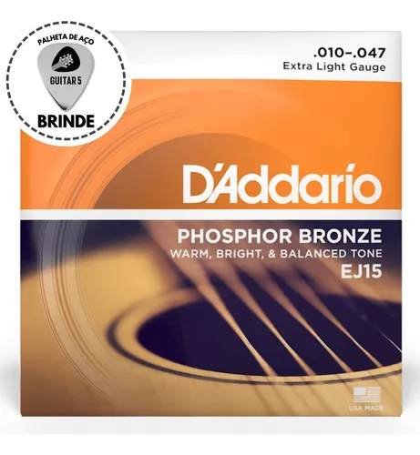 Guitar Strings (D'Addario Ej15 Phosphor Bronze .010)