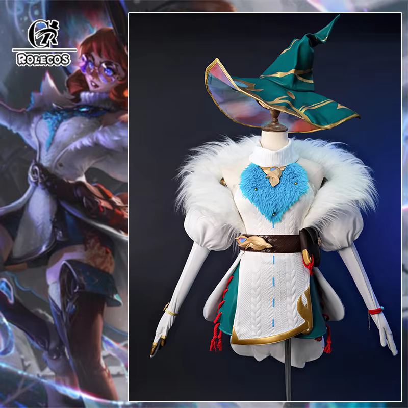 ROLECOS LOL Aurora Cosplay Costume Game LOL Champion The Witch Between Worlds Aurora Halloween Women Suit with Hat Champion Skin - AliExpress 200000532