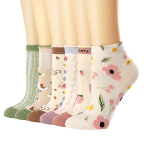albagu Womens Ankle Socks Casual Cotton Socks Cute Fun Novelty Girl Thin Dress Socks 5/6Pack