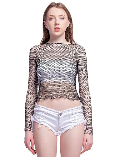 LEMON GIRL Women Lingerie Bodysuit Long Sleeve Sleepwear Babydoll Dress - One Size - Black