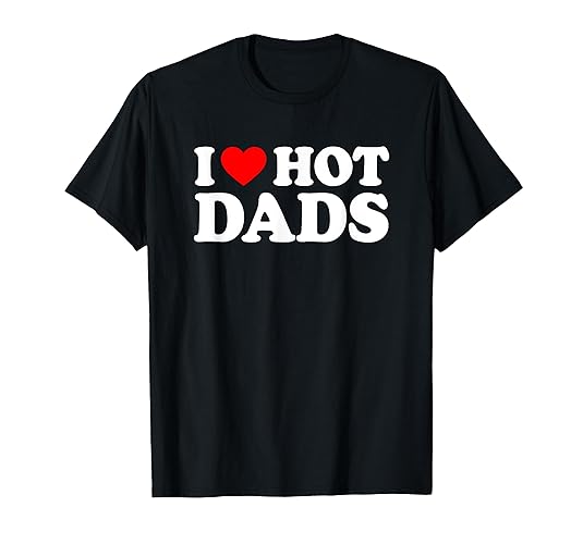 I Love / I Heart Hot Dads Shirt / T-Shirt - Men - Red Heather - 3X-Large