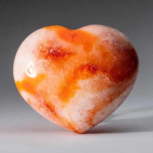 Gem Carnelian Agate (Large) Heart from Madagascar