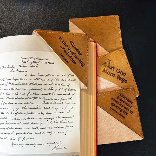 Square Leather Bookmarks